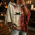 Women's  Cute Cat With Blood Printed  Art Print Hooded Sweatshirt