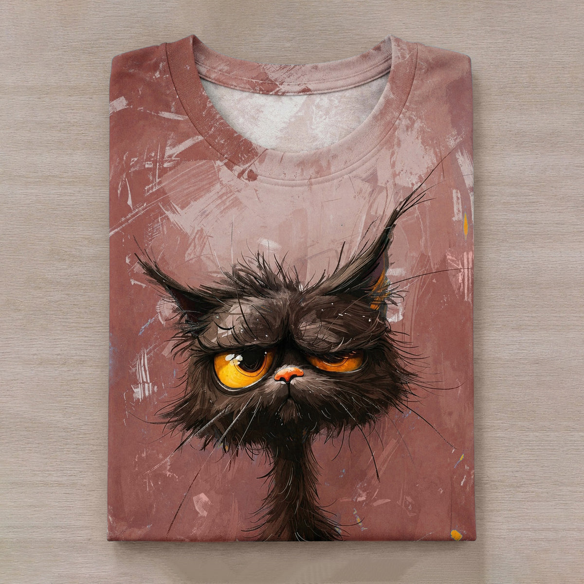 Fun Black Cat Pop Print Pattern T-shirt